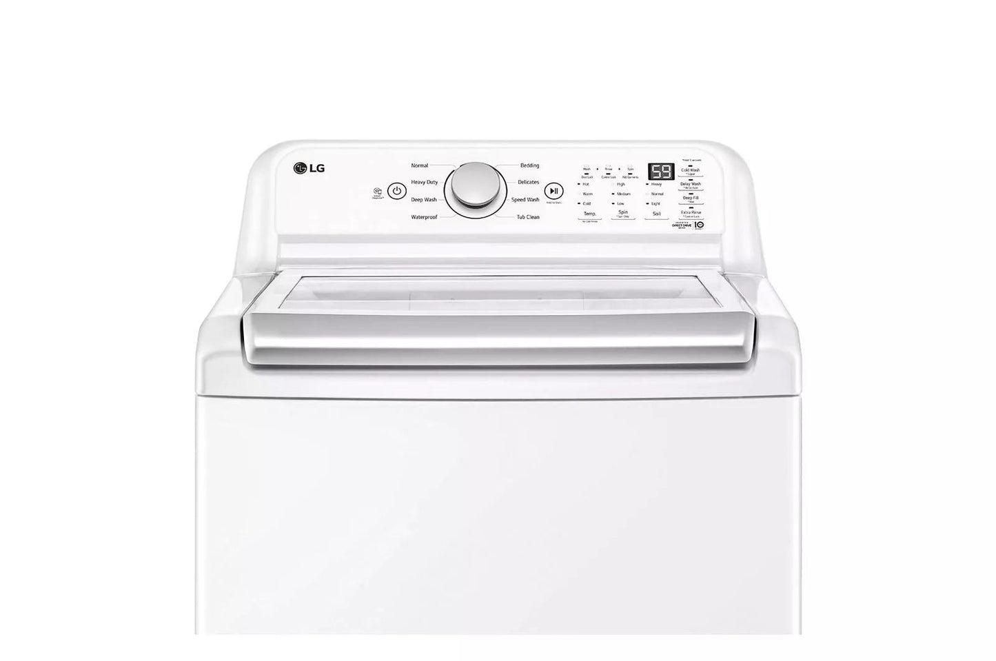 LG WT7155CW 4.8 Cu. Ft. MEGA Capacity Top Load Washer With 4-way Agitator &...