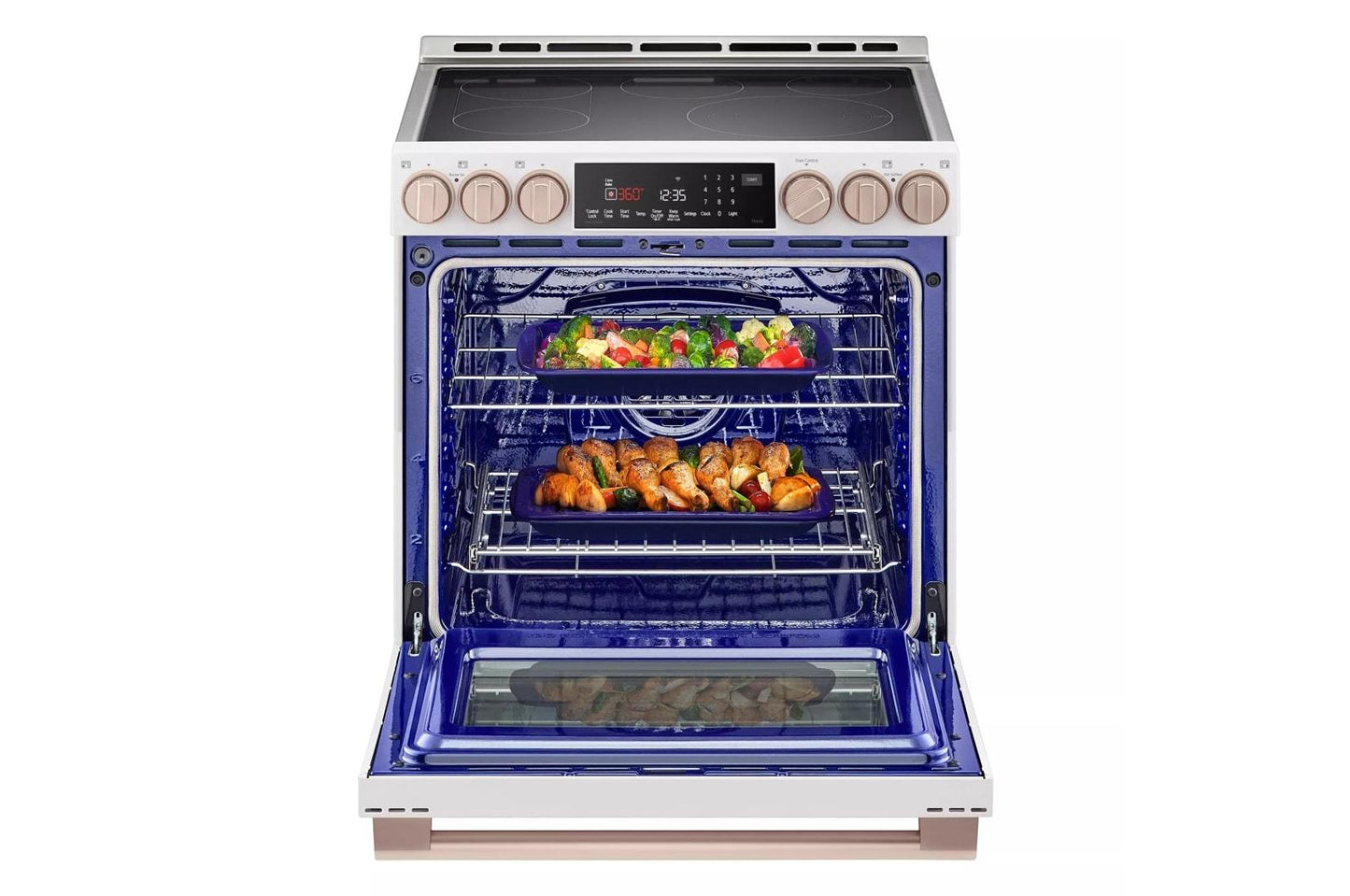 LG LSES6338N LG Studio 6.3 Cu. Ft. Instaview Electric Slide-in Range With PRO...