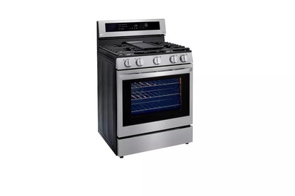 LG LRGL5825F 5.8 Cu Ft. Smart Wi-fi Enabled Gas Single Oven Instaview Range ...