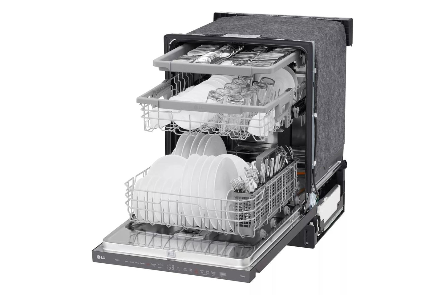 LG LDPH5554D Smart Top-control Dishwasher With 1-hour Wash & Dry, Quadwash PR...