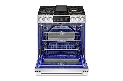 LG LSGS6338F LG Studio 6.3 Cu. Ft. Instaview Gas Slide-in Range With Probake ...