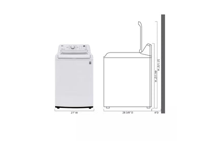 LG WT7005CW 4.3 Cu. Ft. MEGA Capacity Top Load Washer With 4-way Agitator &...
