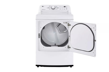 LG DLE7000W 7.3 Cu. Ft. Ultra Large Capacity Top Load Electric Dryer With SENSO...
