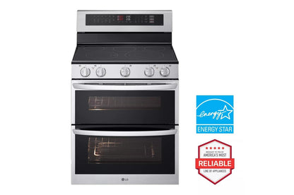 LG LDEL7324SE 7.3 Cu. Ft. Smart Electric Double Oven Freestanding Range With PROB...