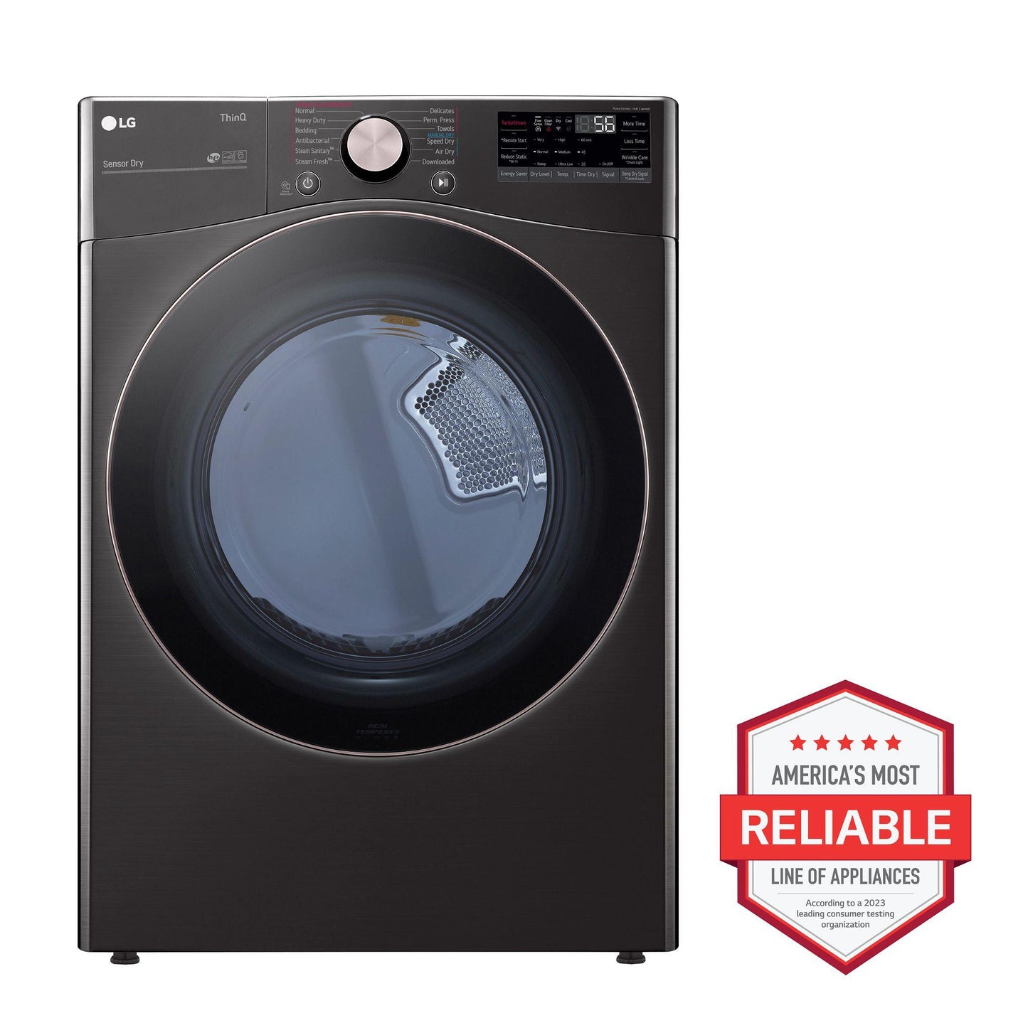 LG DLGX4001B 7.4 Cu. Ft. Ultra Large Capacity Smart Wi-fi Enabled Front Load GAS...