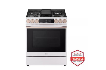 LG LSGS6338N LG Studio 6.3 Cu. Ft. Instaview Gas Slide-in Range With Probake ...