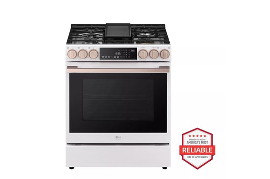 LG LSGS6338N LG Studio 6.3 Cu. Ft. Instaview Gas Slide-in Range With Probake ...