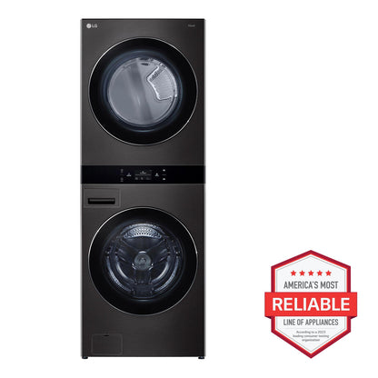 LG WKGX301HBA LG Washtower Smart Front Load 5.0 Cu. Ft. Washer and 7.4 Cu. FT...