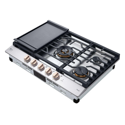 LG CBGS3028N LG Studio 30"" Ultraheat Gas Cooktop With Easyclean