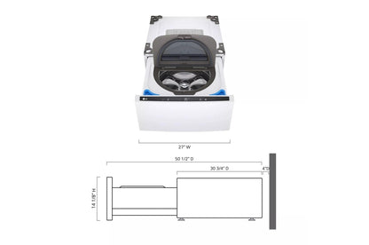 LG WD300CW 27'' LG Sidekick Pedestal Washer