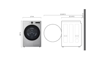 LG DLHC5502V 7.8 Cu. Ft. MEGA Capacity Smart Front Load Dryer With Dual INVERTER...