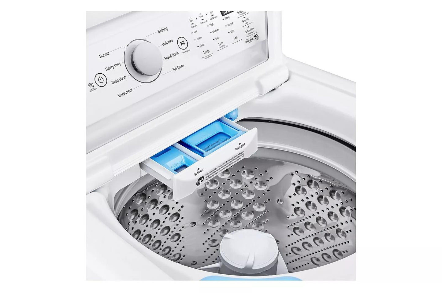 LG WT7155CW 4.8 Cu. Ft. MEGA Capacity Top Load Washer With 4-way Agitator &...