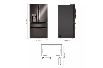 LG LRMDS3006D 30 Cu. Ft. Smart Wi-fi Enabled Refrigerator With Craft Ice Maker