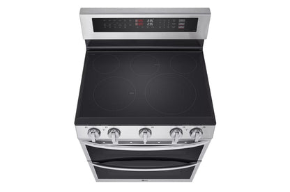 LG LDEL7324SE 7.3 Cu. Ft. Smart Electric Double Oven Freestanding Range With PROB...