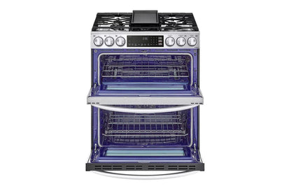 LG LTGL6937F 6.9 Cu. Ft. Smart Instaview Gas Double Oven Slide-in Range With ...
