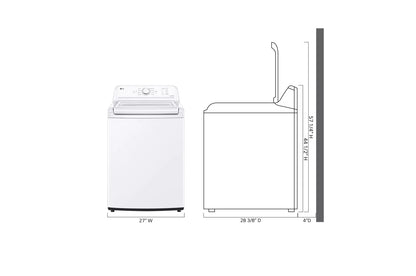LG WT6105CW 4.1 Cu. Ft. Capacity Top Load Washer With Agitator and Slamproof GL...