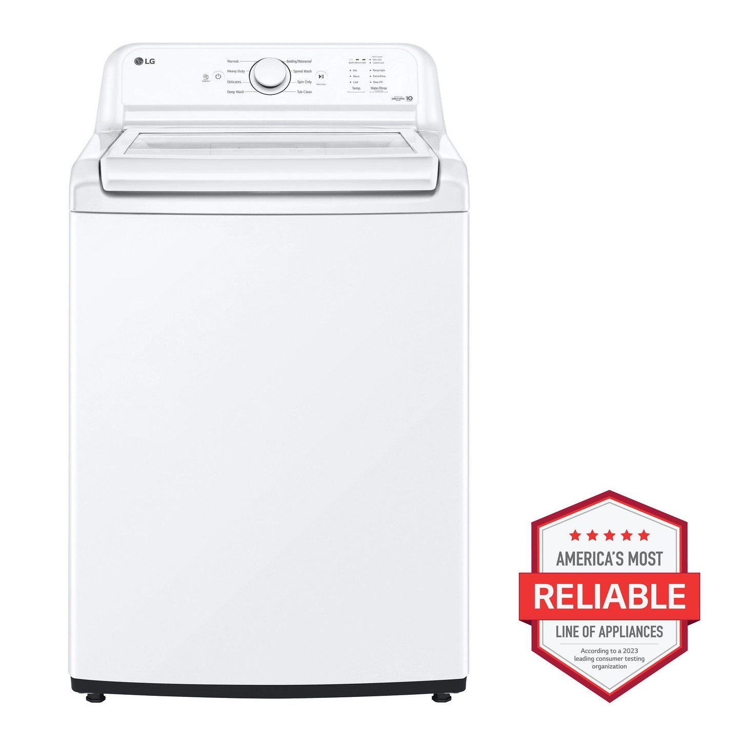 LG WT6105CW 4.1 Cu. Ft. Capacity Top Load Washer With Agitator and Slamproof GL...