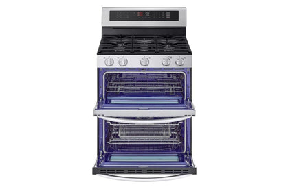LG LDGL6924S 6.9 Cu. Ft. Smart Gas Double Oven Freestanding Range With Probake C...
