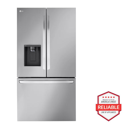 LG LRFXS3106S 31 Cu. Ft. Smart Standard-depth Max French Door Refrigerator WI...