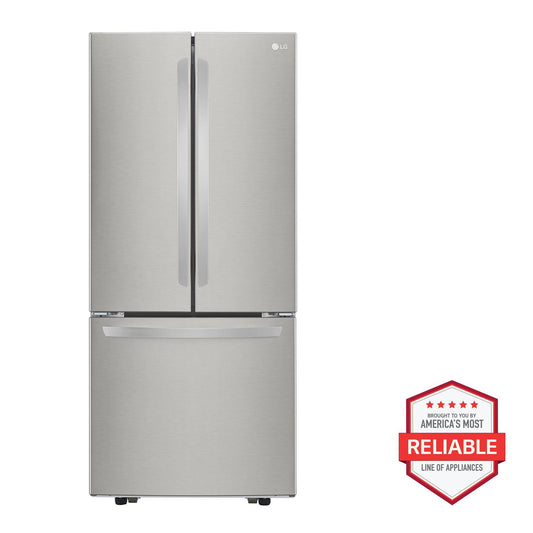 LG LFCS22520S LG 30"" Wide, Large Capacity 3- Door French Door Refrigerator