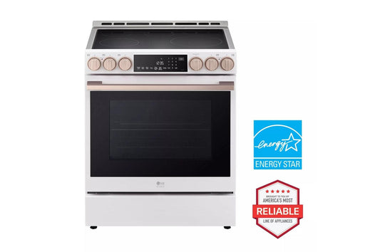 LG LSIS6338NE LG Studio 6.3 Cu. Ft. Instaview Induction Slide-in Range With AI...