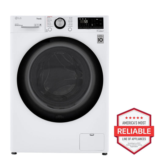 LG WM3555HWA 2.4 CU.FT. Smart Wi-fi Enabled Compact Front Load All-in-one WASHER...