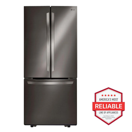 LG LFCS22520D LG Black Stainless Steel Series 21 Cu. Ft. Large Capacity 30"" Wide ...