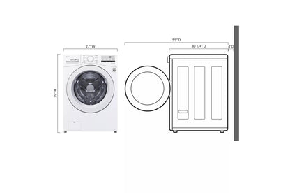 LG WM3400CW LG 4.5 Cu. Ft. Ultra Large Front Load Washer
