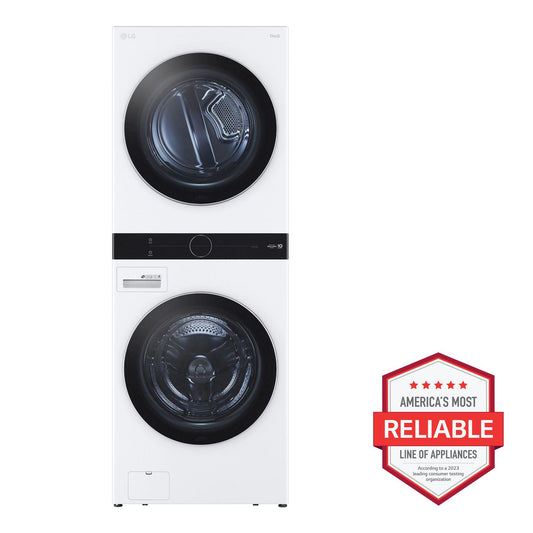 LG WKEX200HWA Single Unit Front Load LG Washtower With Center Control 4.5...