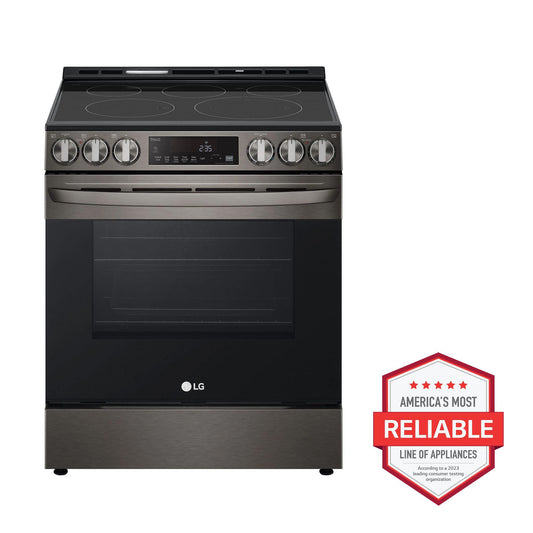 LG LSEL6333D 6.3 Cu Ft. Smart Wi-fi Enabled Fan Convection Electric Slide-in RAN...