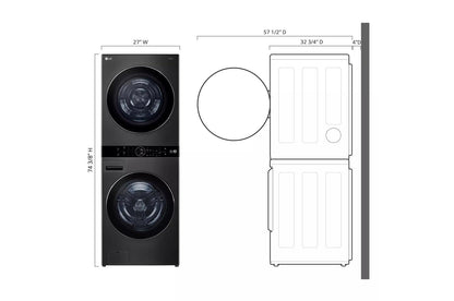 LG WKHC252HBA Single Unit LG Washtower With Center Control