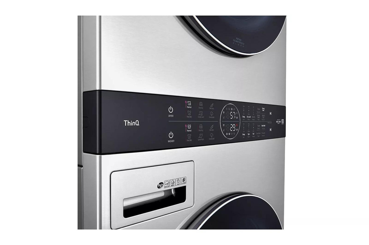 LG WSGX201HNA LG Studio Single Unit Front Load Washtower With Center CONTROL(...