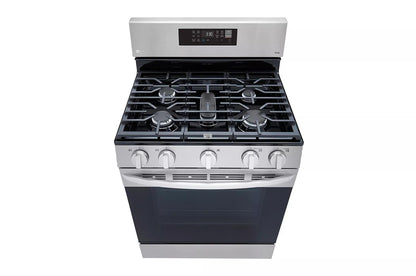 LG LRGL5823S 5.8 Cu Ft. Smart Wi-fi Enabled Fan Convection Gas Range With Air FR...