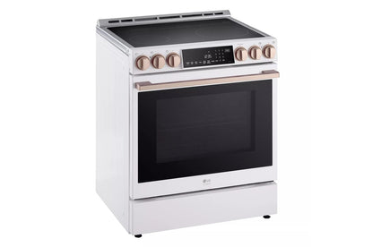 LG LSIS6338NE LG Studio 6.3 Cu. Ft. Instaview Induction Slide-in Range With AI...