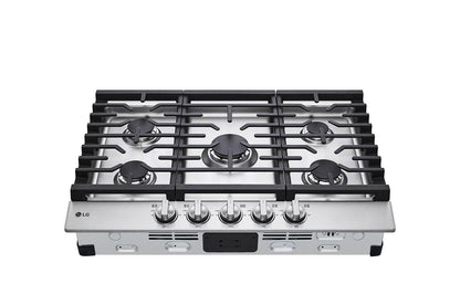 LG CBGJ3023S LG 30"" Gas Cooktop With Ultraheat 20k BTU Burner