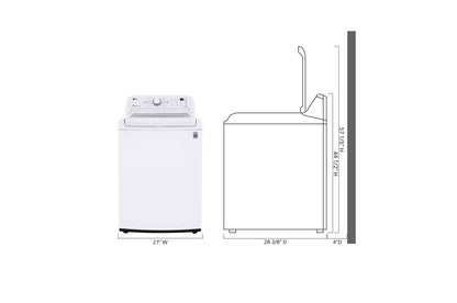 LG WT7000CW 4.5 Cu. Ft. Ultra Large Capacity Top Load Washer With TURBODRUM...