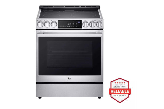 LG LSES6338F LG Studio 6.3 Cu. Ft. Instaview Electric Slide-in Range With PRO...