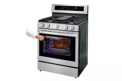 LG LRGL5825F 5.8 Cu Ft. Smart Wi-fi Enabled Gas Single Oven Instaview Range ...