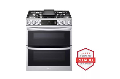 LG LTGL6937F 6.9 Cu. Ft. Smart Instaview Gas Double Oven Slide-in Range With ...