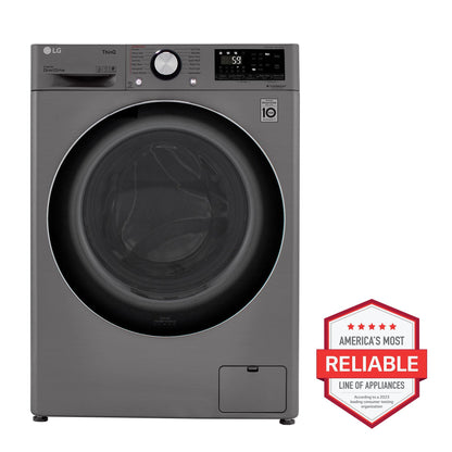 LG WM3555HVA 2.4 CU.FT. Smart Wi-fi Enabled Compact Front Load All-in-one WASHER...