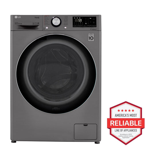 LG WM3555HVA 2.4 CU.FT. Smart Wi-fi Enabled Compact Front Load All-in-one WASHER...
