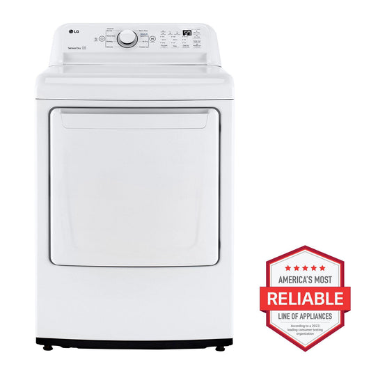 LG DLG7001W 7.3 Cu. Ft. Ultra Large Capacity Top Load Gas Dryer With Sensor DRY...