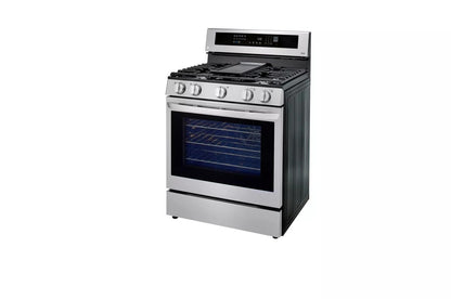 LG LRGL5825F 5.8 Cu Ft. Smart Wi-fi Enabled Gas Single Oven Instaview Range ...