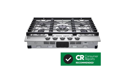 LG CBGJ3023D LG 30"" Gas Cooktop With Ultraheat 20k BTU Burner