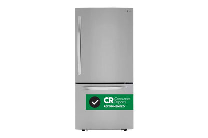 LG LRDCS2603S LG 26 Cu. Ft. Bottom Freezer Refrigerator