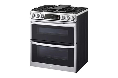 LG LTGL6937F 6.9 Cu. Ft. Smart Instaview Gas Double Oven Slide-in Range With ...