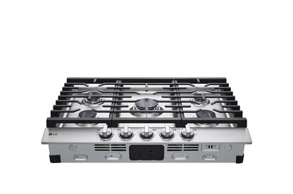 LG CBGJ3023S LG 30"" Gas Cooktop With Ultraheat 20k BTU Burner