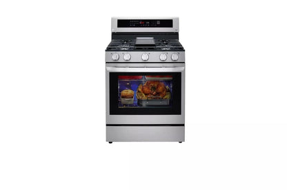 LG LRGL5825F 5.8 Cu Ft. Smart Wi-fi Enabled Gas Single Oven Instaview Range ...