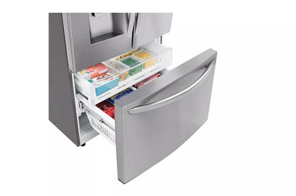 LG LRFS28XBS 28 CU.FT 3 Door French Door, Standard Depth, Ice and Water With SIN...