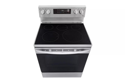LG LREL6323S 6.3 Cu Ft. Smart Wi-fi Enabled Fan Convection Electric Range With A...